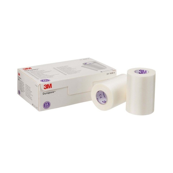 3M Durapore Silk-Like Cloth Medical Tape, 3in x 10 Yard, White 1538-3 - main